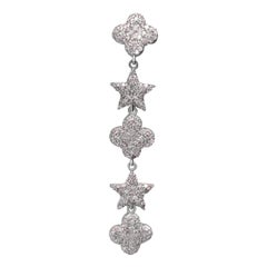 NOTRE RESERVATION ! 1,01 ct. pt. Diamants rose clair fantaisie - 14 ct. Or blanc - Boucles d'oreilles