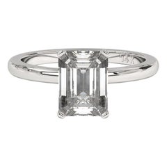3CT Emerald Cut Solitaire F-G Color with VS Clarity Lab Grown Diamond Ring