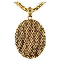 Antique Victorian Gold Locket and Chain