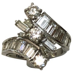 Vintage 18 Karat White Gold Diamond Ring