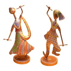 DANDIA DE DANSE PEINTE EN FER Cop. S/2 1295