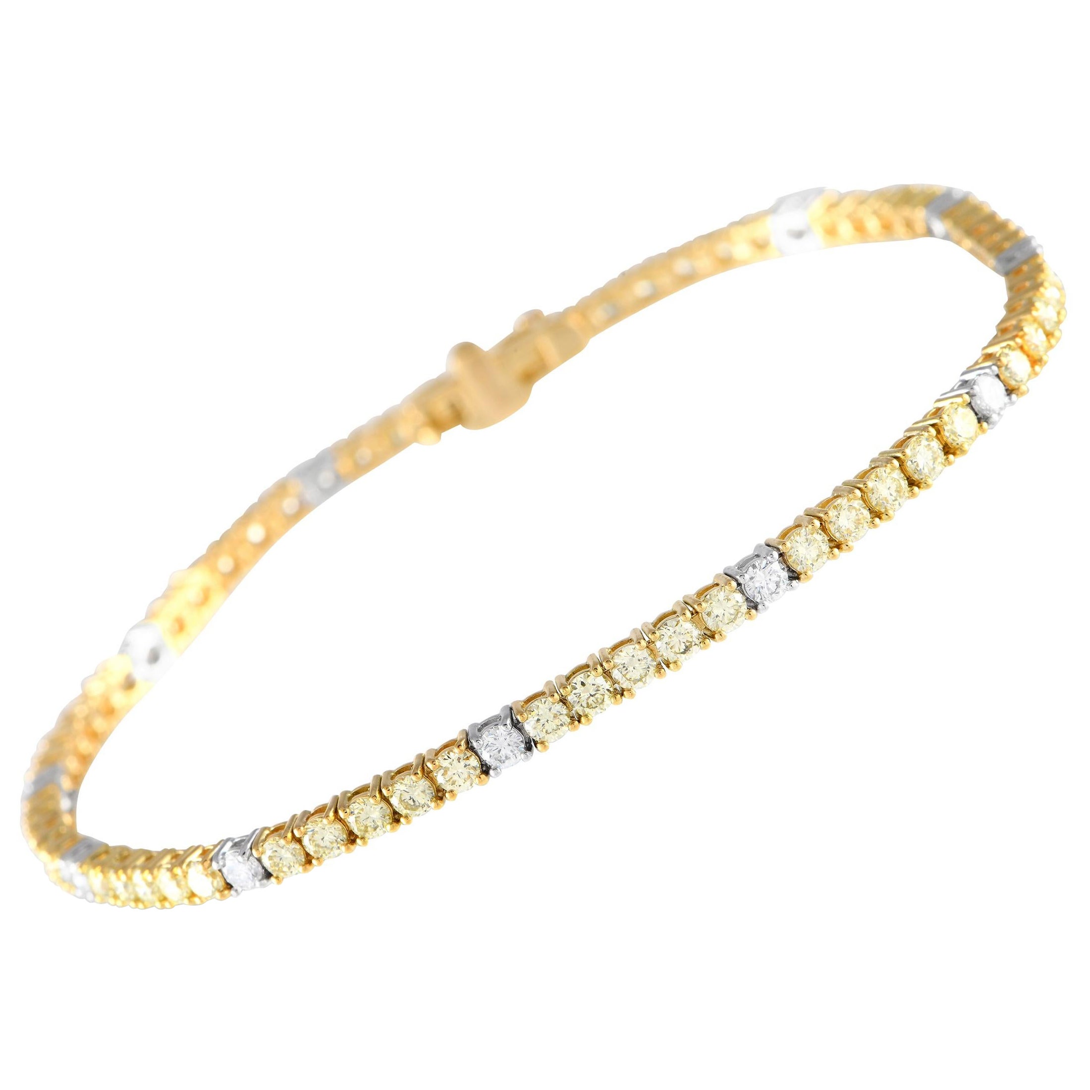 Bracelet Tennis Diamants 18K Or Blanc - 3,20 Ct F/VS1 - Taille 7" - Unisexe - Neuf Avec Étiquettes