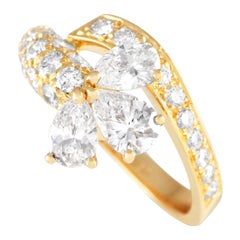 Cartier 18K Yellow Gold 1.50 ct Diamond Bypass Ring