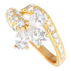 Anillo Bypass de Diamantes Cartier de Oro Amarillo de 18 quilates de 1,50 quilates