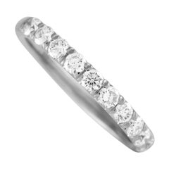18K White Gold 0.79ct Diamond Half-Eternity Band Ring