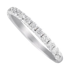 18K White Gold 0.44ct Diamond Half-Eternity Band Ring