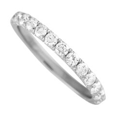 18K White Gold 0.53ct Diamond Half-Eternity Band Ring