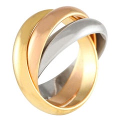 Cartier Trinity 18K Yellow, Rose, and White Gold Ring