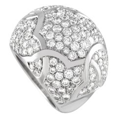 Chanel Camellia 18K White Gold 4.0ct Diamond Bomb Ring