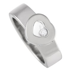 Chopard 18K White Gold Happy Diamond Ring