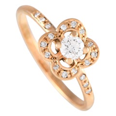 Mauboussin 18K Rose Gold Diamond Quatrefoil Ring