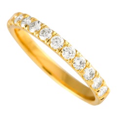 18K Yellow Gold 0.63ct Diamond Half-Eternity Band Ring