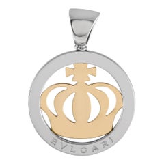 Bvlgari Tondo 18K Yellow Gold, Stainless Steel Pendant