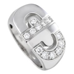 Bvlgari Parentesi 18K White Gold Diamond Ring