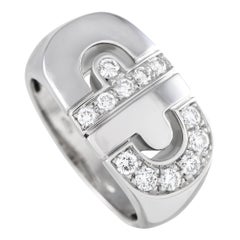 Anillo de diamantes Bvlgari Parentesi de oro blanco de 18 quilates