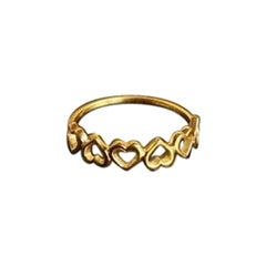 14k Solid Gold Heart Designer Eternity Ring Band Couples Ring Anniversary Ring.