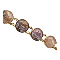Bracelet vintage en or avec camée coquillage