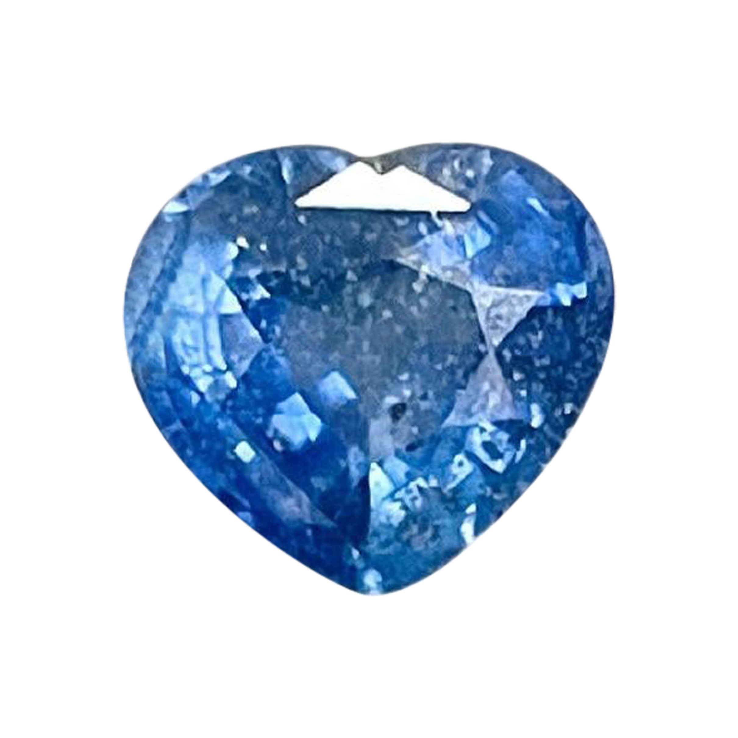 GIA 3.50 Carat Natural Blue Heart Cut Sapphire