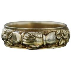 Antique Georgian Gold Clasped Hands Ring