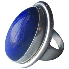 Georg Jensen Lapis Lazuli Ring No. 46E by Harald Nielsen