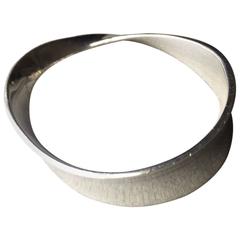 Georg Jensen Sterling Silver "Mobius" Bangle Bracelet, No. 206 by Vivianna Torun