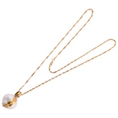 Collana con ciondolo in oro e diamanti Mabe Pearl