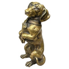 Antique Dachshund Dog Austrian Vienna Bronze French Circa 1880 Miniature Bronze