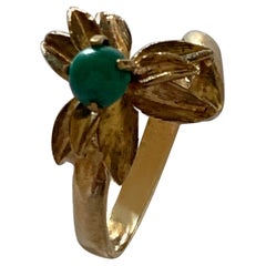 Retro 9ct Gold Flower Ring Dated 1944