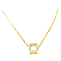 Diamond Square Choker Necklace