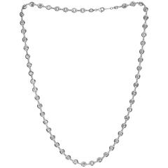 17 inch 7.70 Carats Link To Link Diamond Necklace 
