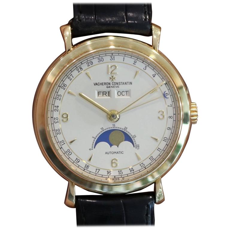 Vacheron Constantin Yellow Gold Triple Calendar Moonphase Automatic