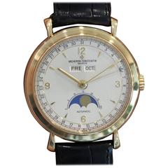 Vacheron Constantin Yellow Gold Triple Calendar Moonphase Automatic Wristwatch