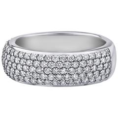1.18 Carats Micro Pave Diamonds Gold Ring 3