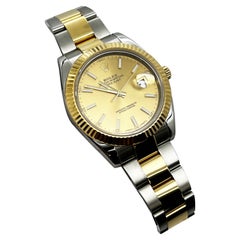 Used Rolex 126333 Datejust 41 Champagne Dial 18K Gold Steel Box Papers