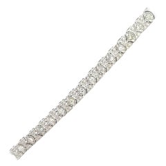 14k white gold european deco filigree classic .71 ct diamond bracelet