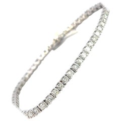 14k white gold tennis classic 2.377 ct diamond bracelet