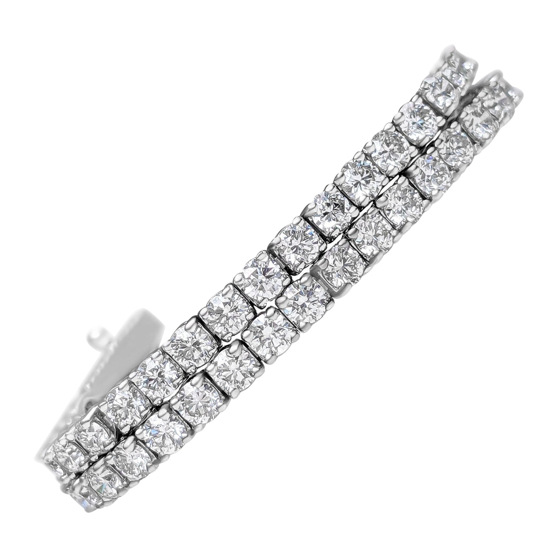 NO RESERVE! 4.60 Carat Diamond Tennis 14K White Gold Bracelet
