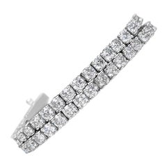 NESSUNA RISERVA! Bracciale Tennis con diamanti da 4,60 carati in oro bianco 14K