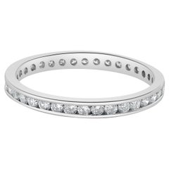 Platinum Channel Set  Diamond Eternity Band