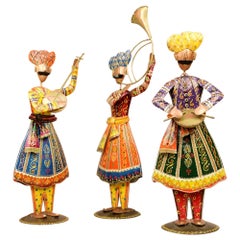 Antique IRON PAINTED RAJASTHANI BAND Set Of Pcs 3