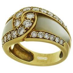Van Cleef & Arpels Mother Of Pearl Diamond Gold Ring 11