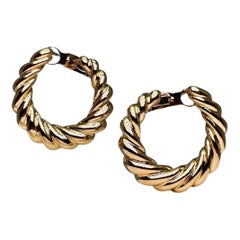 Vintage CARTIER Paris Yellow gold Earrings, circa 1980.