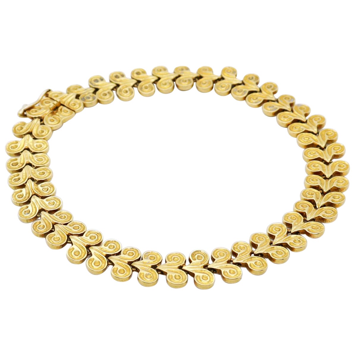 Vintage 18K Yellow Gold Ram's Horn (Minoan / Mycenaean Style) Bracelet