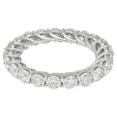 Natürlicher Diamant 3,05 Karat 18KT Weißgold Full Eternity Ehering mit natürlichem Diamanten