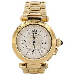 Cartier Yellow Gold Bracelet Deployment Clasp Quartz Wristwatch 6