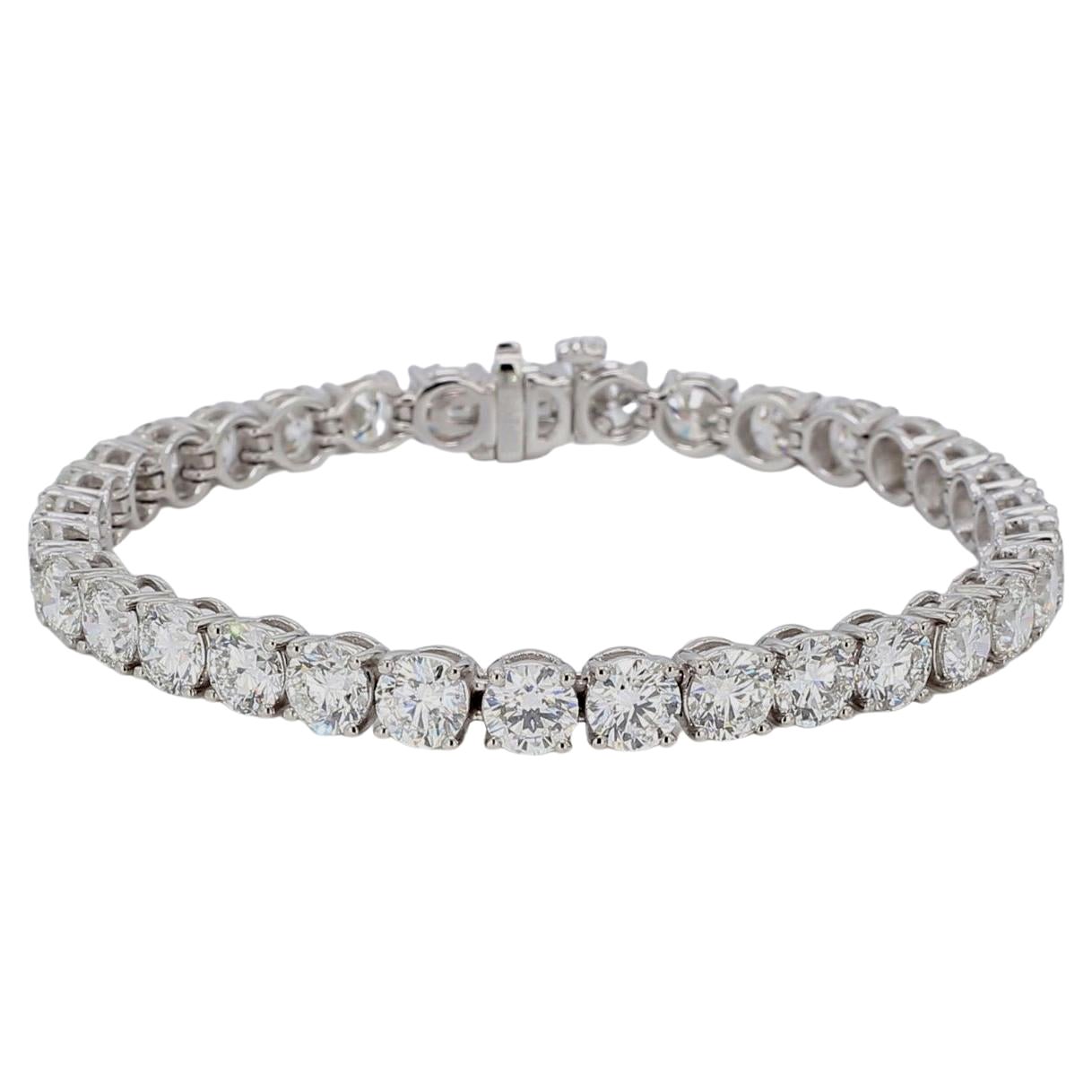 GIA-zertifiziertes Armband mit 23 Karat rundem Diamanten im Brillantschliff aus 18 Karat im Angebot