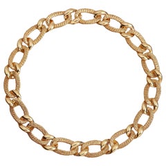 Georges L'Enfant Curb Link 18k Yellow Gold Necklace
