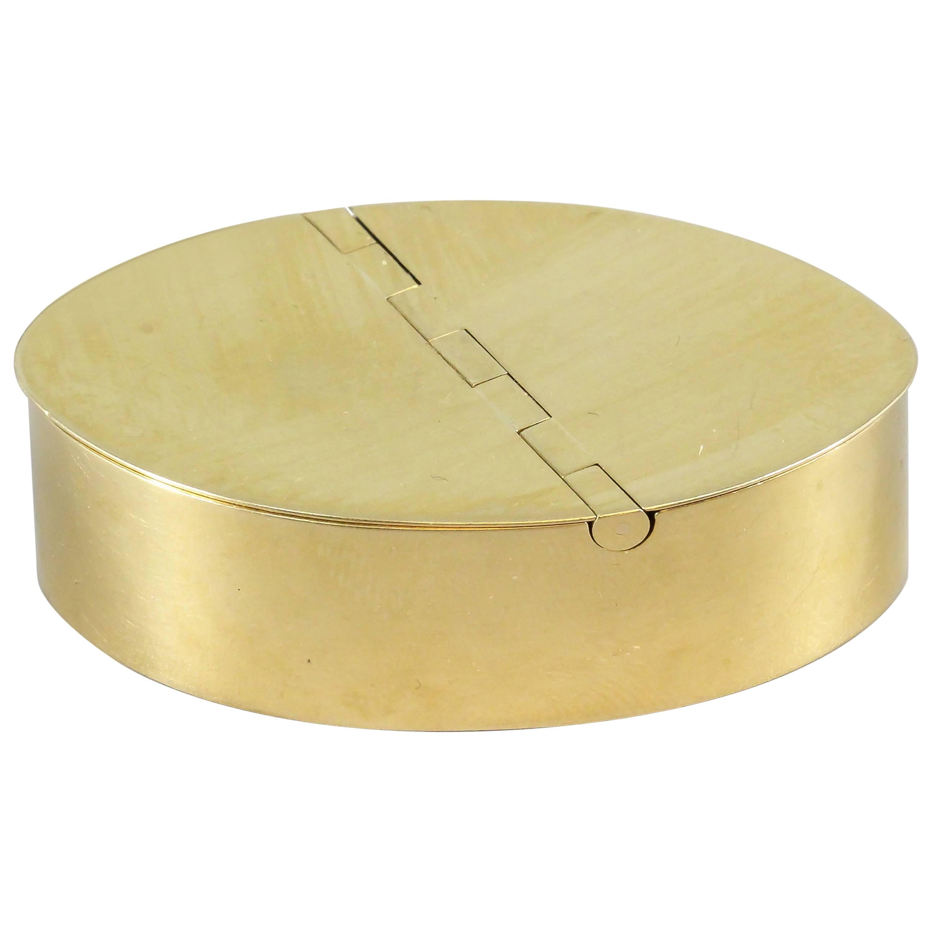 Verdura Two Section Gold Oval Pill Box