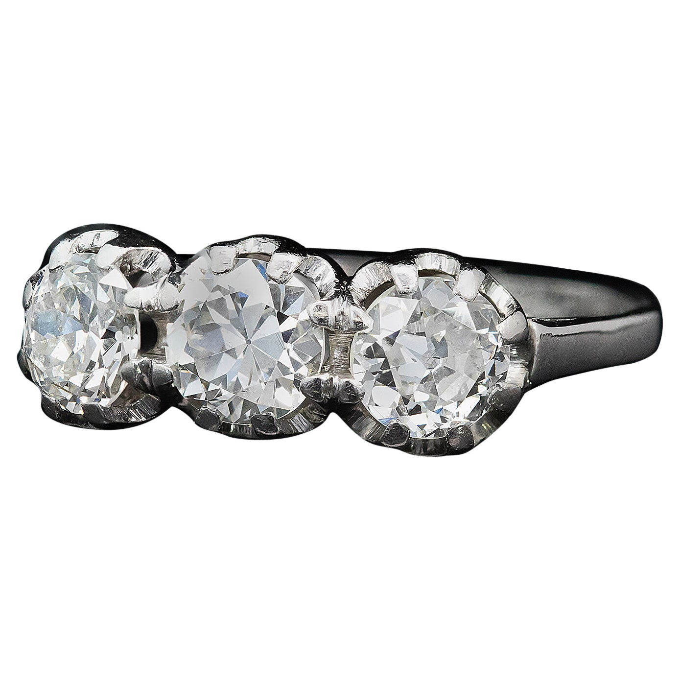 Art Deco Trilogy Diamond Ring Circa 1920's