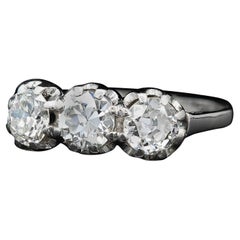 Antique Art Deco Trilogy Diamond Ring Circa 1920's